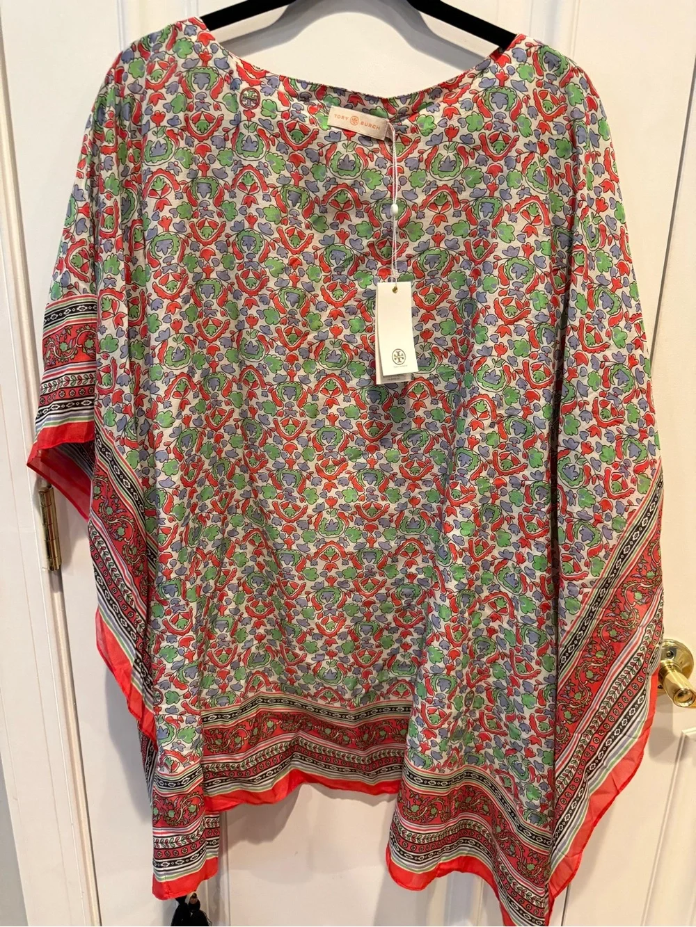 Brand New Tory Burch Multi-Color Floral Print Cover Up/Blouse